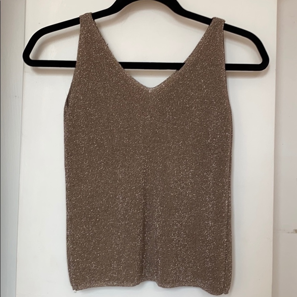 Shimmery lightweight knitted crop top